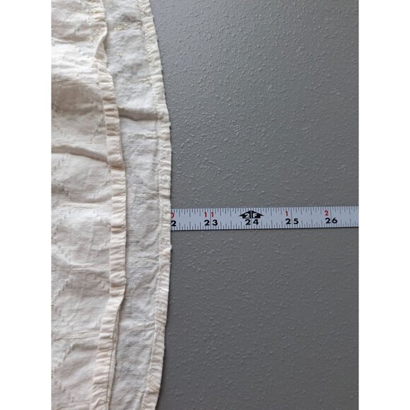 Loft Womens Blouse S White Smocked Neck Textured Short-Sleeve Minimalist Preppy - Picture 7 of 7